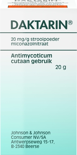 Daktarin 20mg/g Poudre Contre Les Mycoses 20g | Mycoses - Champignons