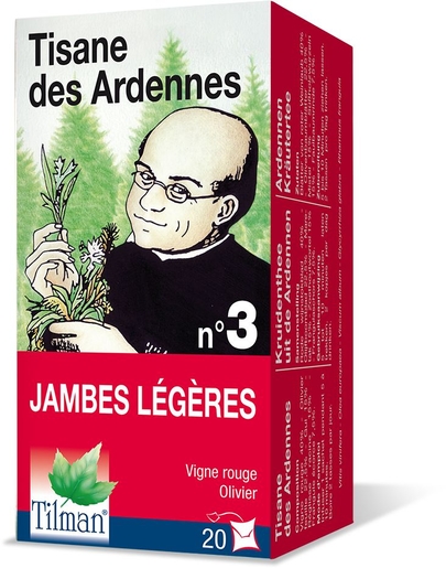 Tisane des Ardennes N3 Jambes Légères 20 Sachets | Hémorroides