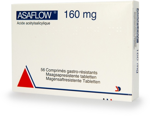Asaflow 160mg 56 Comprimés Gastro-Résistants | Circulation générale - Fluidité du sang