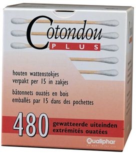 Cotondou Plus Bâtonnets Ouate Bois 240 Bâtonnets (480 Extrémités Ouatées) | Oreilles
