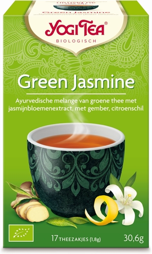 Yogi Tea Infusion Thé Vert Au Jasmin Bio 17 Sachets | Détente - Antistress