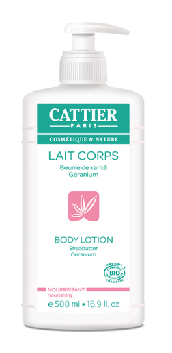 Cattier Lait Corps Geranium 500ml | Hydratation - Nutrition