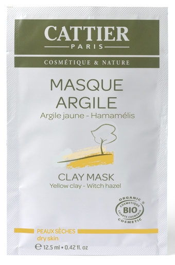 Cattier Masque Argile Jaune Bio 12,5ml | Produits Bio
