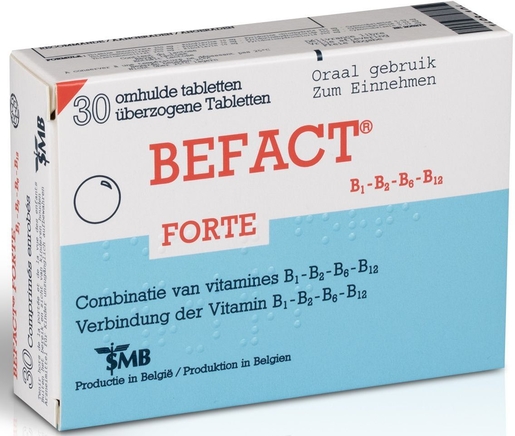 Befact Forte 30 Comprimés Enrobés | Vitamines B