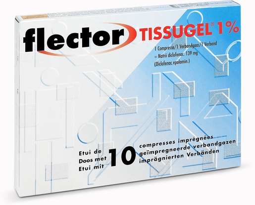 Flector Tissugel 10 Compresses Imprégnées | Muscles - Articulations - Courbatures