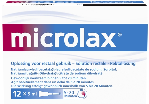 Microlax Solution Rectale 12 x 5ml | Constipation