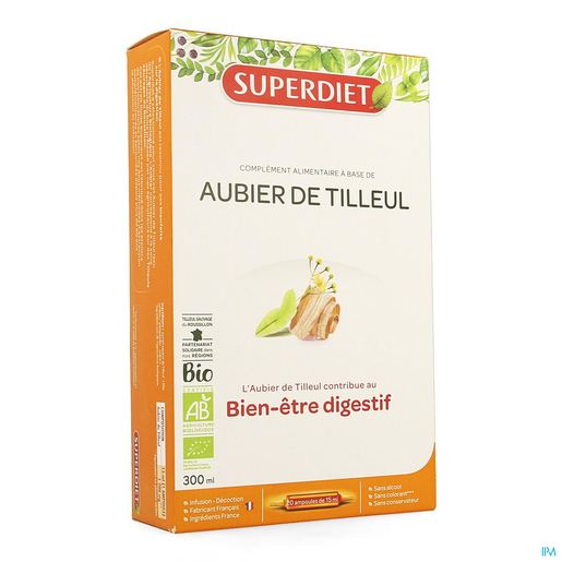 Super Diet Aubier De Tilleul 20 Ampoules | Digestion - Transit