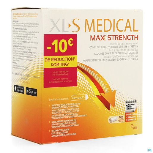 Xls Medical Max Strength 120 Comprimés (Promotion -10€) | Minceur et perte de poids