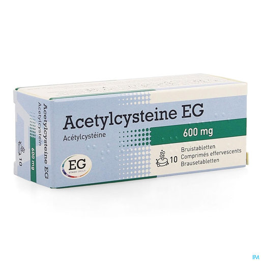 Acetylcysteine EG 600mg 10 Comprimés Effervescents | Toux grasse