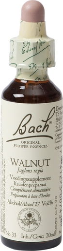 Bach Flower Remedie 33 Walnut 20ml | Hypersensibilité aux influences des autres