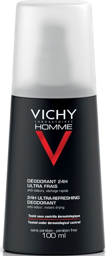 Vichy Homme Déodorant Ultra-Frais Vapo 100ml | Déodorants