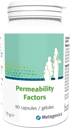 Permeability Factors 90 Gélules | Perméabilité intestinale