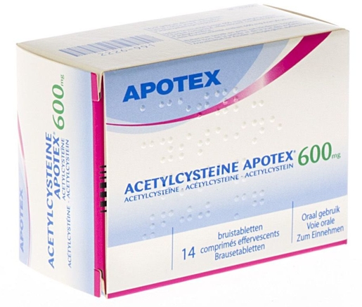 Acetylcysteine Apotex 600mg 14 Comprimés Effervescents | Toux grasse