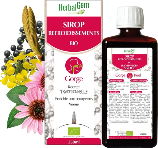 Herbalgem Sirop Refroidissements BIO 250ml | Produits Bio