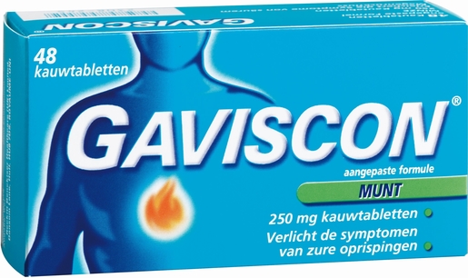 Gaviscon Menthe 45 Comprimés à Croquer x250mg | Acidité gastrique