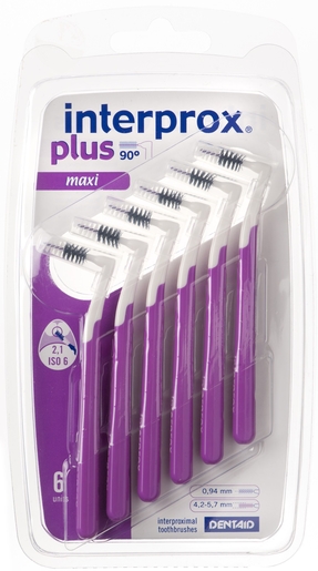 Interprox Plus 6 Brosses Interdentaires Maxi 2.1mm | Fil dentaire - Brossette interdentaire