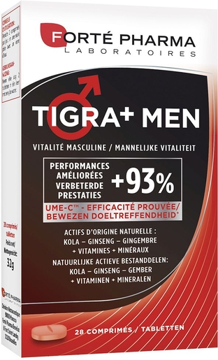 Tigra+ Men 28 Comprimés | Stimulants