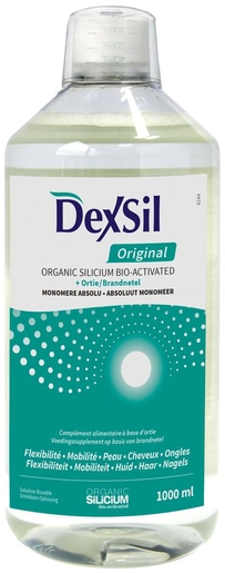 DexSil Original Silicium Organique Solution Buvable 1L | Vitamines - Chute de cheveux - Ongles cassants