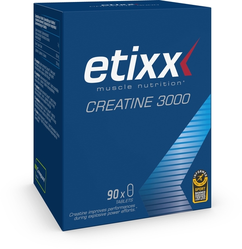 Etixx Creatine 3000 + Taurine 90 Comprimés | Masse musculaire