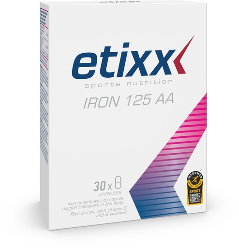 Etixx Iron AA Chelaat 125 + Chlorophylle 30 Capsules | Endurance