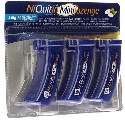 NiQuitin 4mg Minilozenge 60 Comprimés à Sucer | Arrêter de fumer