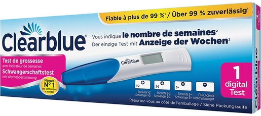 Clearblue Test de Grossesse avec Indicateur de Semaines 1 Test | Tests de grossesse