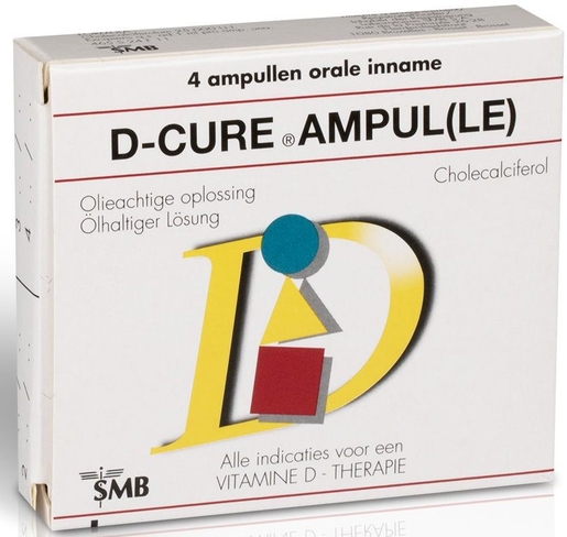 D-Cure 25.000 UI 4 Ampoules | Calcium - Vitamines D