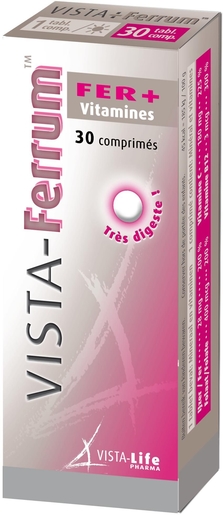 Vista-Ferrum 30 Comprimés | Règles - Menstruations
