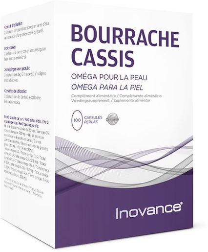 Inovance Bourrache Cassis 100 Capsules | Peau