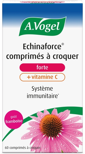 A. Vogel Echinaforce + Vitamine C 60 Comprimés A Mâcher | Défenses naturelles