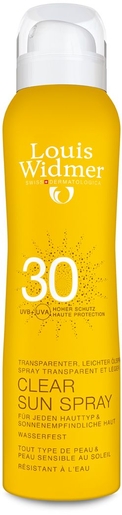 Widmer Clear Sun IP30 Avec Parfum Spray 125ml | Crèmes solaires