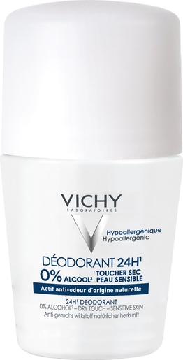 Vichy Déodorant Minéral 24h Peau Reactive Sans Sel Aluminium 50ml | Déodorants classique