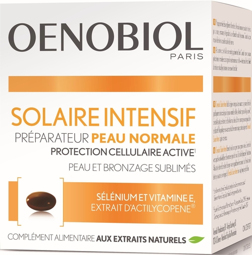 Oenobiol Solaire Intensif 30 Capsules | Soleil - Bronzage