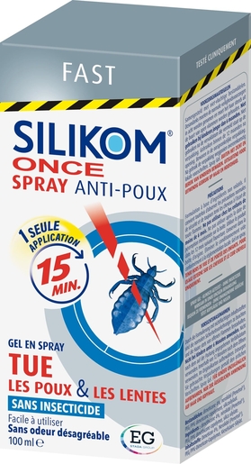Silikom Once Spray Gel Anti Poux 100ml | Anti-poux - Traitement Poux