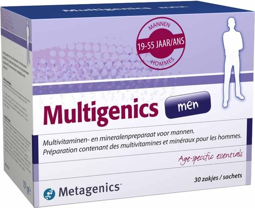 Multigenics Men 30 Sachets de Poudre | Multivitamines