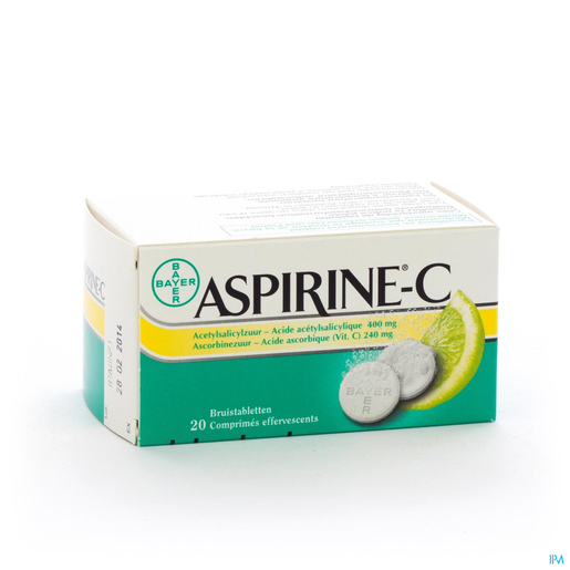 Aspirine C 20 Comprimés Effervescents | Maux de tête - Douleurs diverses