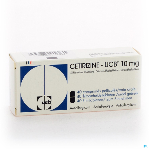 Cetirizine UCB 10mg 40 Comprimés | Peau