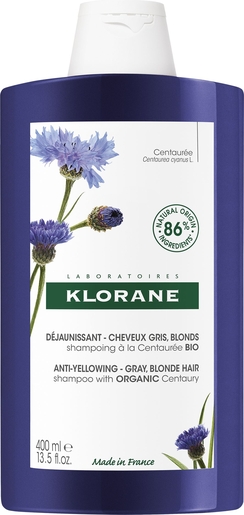 Klorane Shampooing Déjaunissant Centaurée 400ml Nouvelle Formule | Cheveux