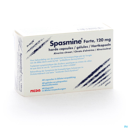 Spasmine Forte 120mg 40 Capsules | Crampes intestinales