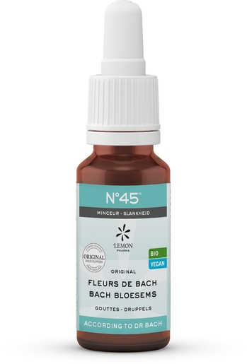 Fleurs Du Dr. Bach (Lemon Pharma) Bio N45 Minceur 20ml | Spécialités - Rescue