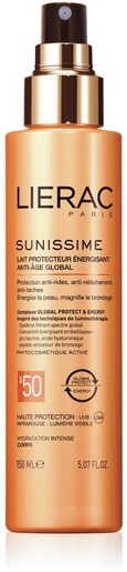 Lierac Sunissime Lait IP50+ Protecteur Energisant Anti-Age 150ml | Crèmes solaires