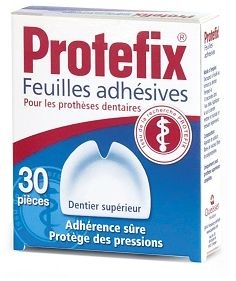 Protefix 30 Feuilles Adhésives Dentier Superieur | Soins des prothèses et appareils
