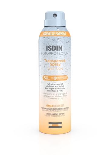Isdin Fotoprotecteur Transparent Wet Skin IP50 250ml | Crèmes solaires