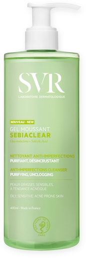 SVR Sebiaclear Gel Moussant 400ml (Nouvelle formule) | Acné
