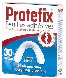 Protefix 30 Feuilles Adhésives Dentier Inferieur | Soins des prothèses et appareils
