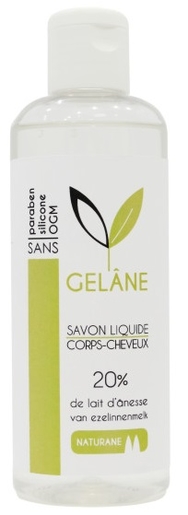 Naturane Gelane Savon Liquide Corps Cheveux 200ml (20% Lait d&#039;ânesse) | Bain - Douche