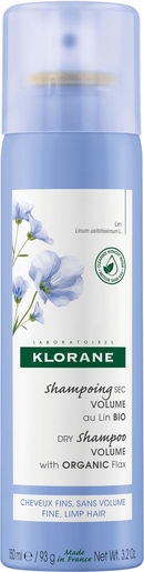 Klorane Shampooing Sec Au Lin Bio (Volume Xl) Spray 150ml | Soins des cheveux