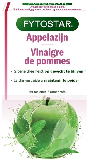 Fytostar Vinaigre de Pommes 1200 60 Comprimés | Minceur et perte de poids