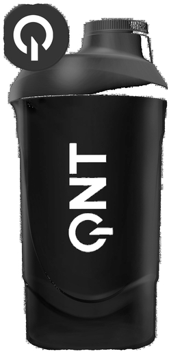 QNT Shaker Plastique Noir 600ml | Régimes protéinés