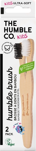 Humble Brosse à Dent Bamboo Kids Duo Noir/Blanc | Hygiène bucco-dentaire